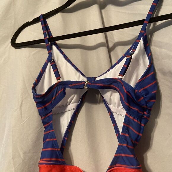 HOT WATER Swimsuit 1 Piece Monokini in Red And Blue Size SP NEW $60 - Picture 6 of 10